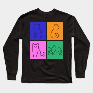 Cat Poses Long Sleeve T-Shirt